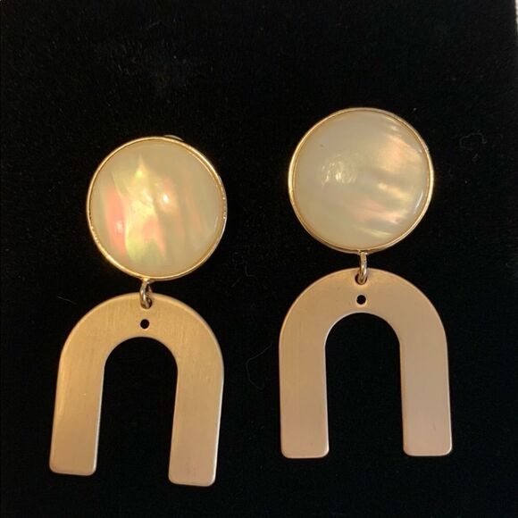 Adornia Gila Hoops Gold NWT - Picture 3 of 3